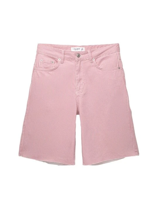 Zdjęcie produktu Szorty jeansowe PULL&BEAR czerwony