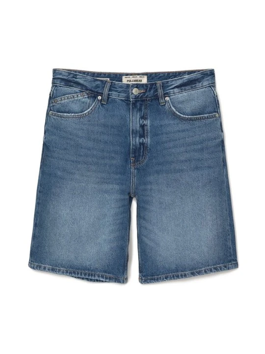 Zdjęcie produktu Szorty jeansowe PULL&BEAR granatowy
