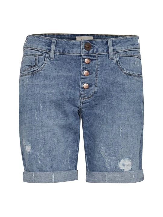 Zdjęcie produktu Szorty jeansowe PULZ jasnoniebieski denim