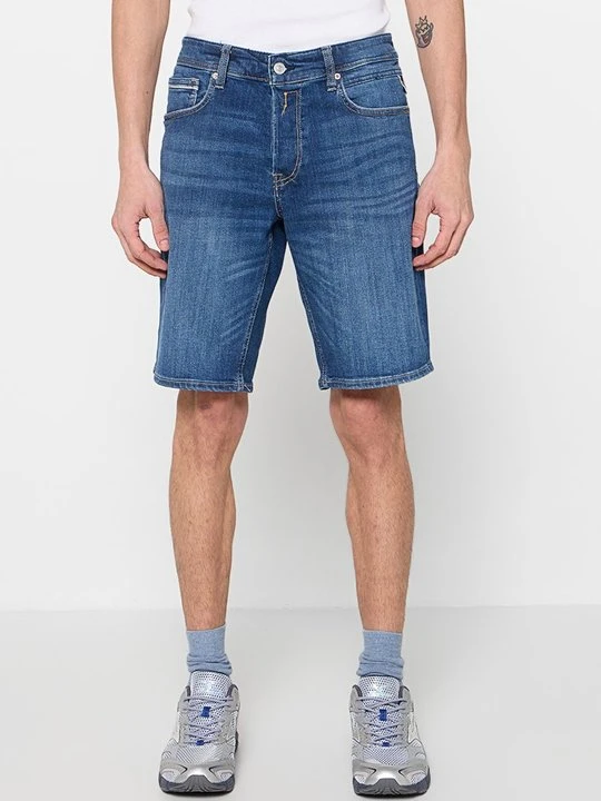 Zdjęcie produktu Szorty jeansowe Replay niebieski denim