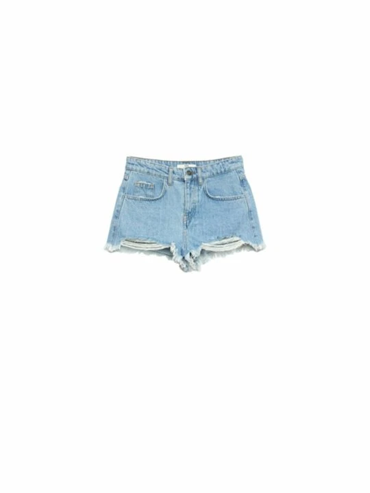 Zdjęcie produktu Szorty jeansowe Stradivarius niebieski neon