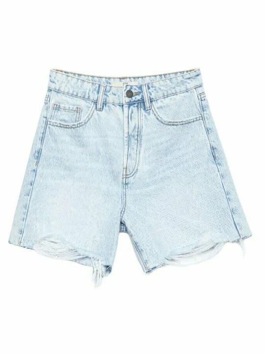 Zdjęcie produktu Szorty jeansowe Stradivarius niebieski neon