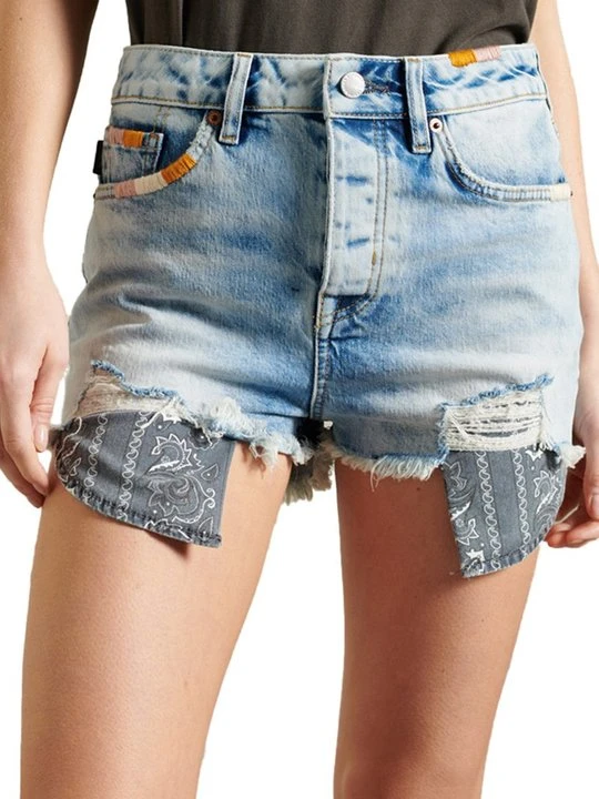 Zdjęcie produktu Szorty jeansowe Superdry jasnoniebieski