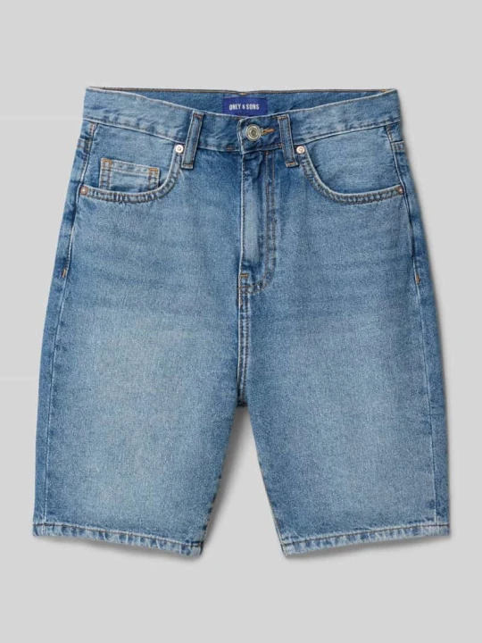Zdjęcie produktu Szorty jeansowe Wide Leg z czystej bawełny model 'CARL' Only & Sons Niebieski
