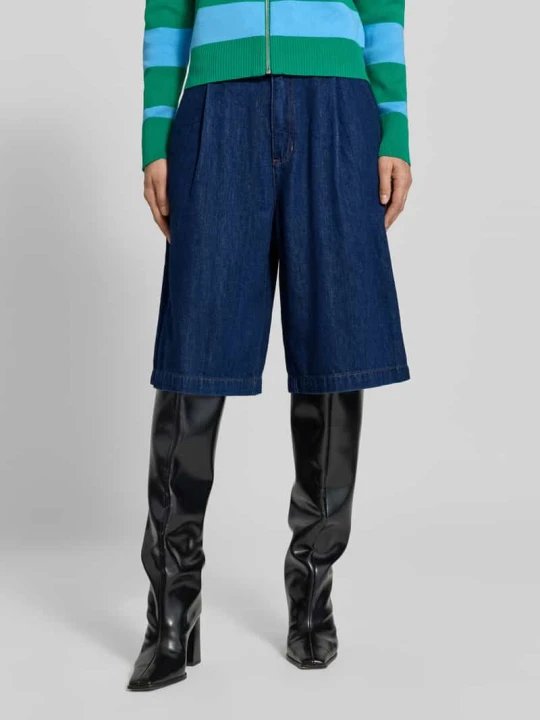 Zdjęcie produktu Szorty jeansowe wide leg z mieszanki bawełny i lyocellu Marc O'Polo Jeansowy niebieski