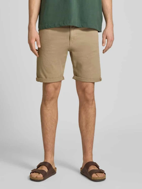 Zdjęcie produktu Szorty jeansowe z brzegiem i wpuszczanymi kieszeniami model 'RICK ALLEN' Jack&Jones Jasnobrązowy