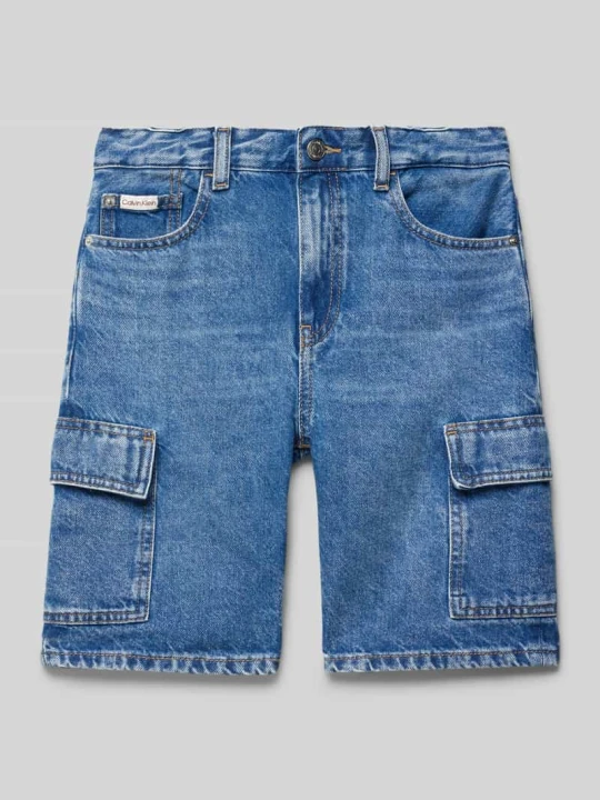 Zdjęcie produktu Szorty jeansowe z czystej bawełny Calvin Klein Jeans Niebieski