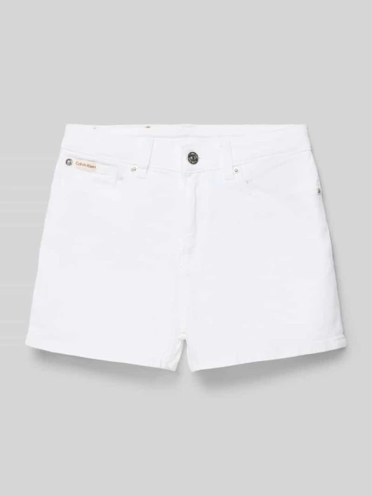 Zdjęcie produktu szorty jeansowe z detal z logo Calvin Klein Jeans Biały