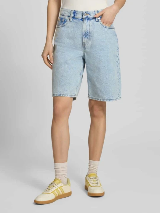 Zdjęcie produktu Szorty jeansowe z detalem z logo Calvin Klein Jeans Jeansowy niebieski melanż