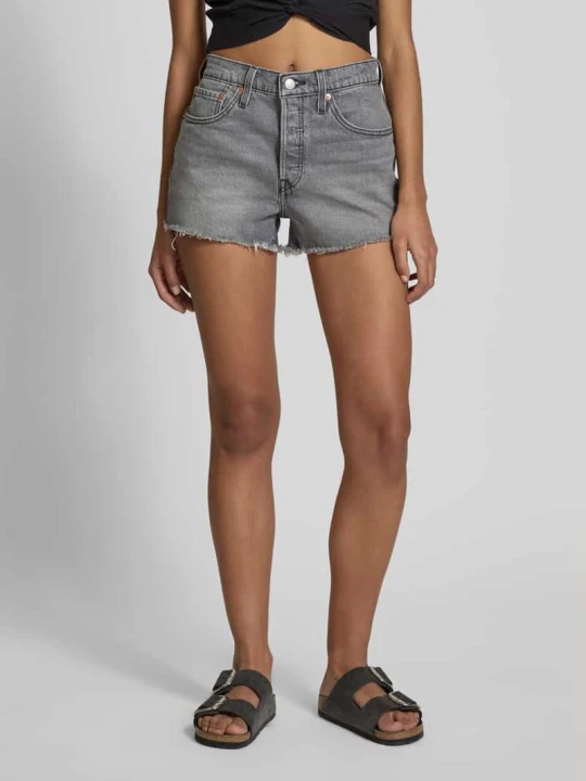 Zdjęcie produktu Szorty jeansowe z efektem znoszenia model ‘501 ORIGINAL SHORT’ Levi's Antracytowy
