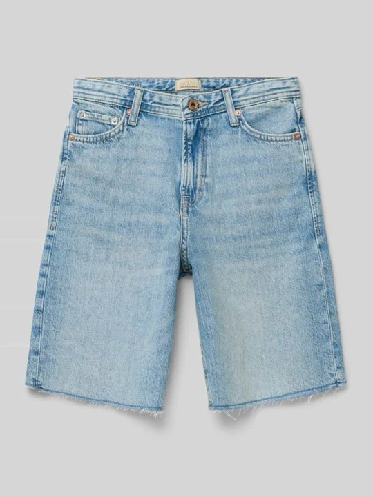 Zdjęcie produktu Szorty jeansowe z frędzlami model 'ALEX' Jack&Jones Niebieski