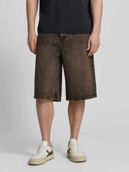 Zdjęcie produktu Szorty jeansowe z kieszeniami w szwach model 'Yuto Oak' Woodbird Ciemnobrązowy
