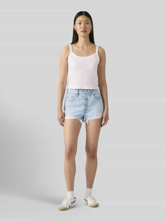Zdjęcie produktu szorty jeansowe z listwą guzikową model '501®' Levi's Jeansowy niebieski