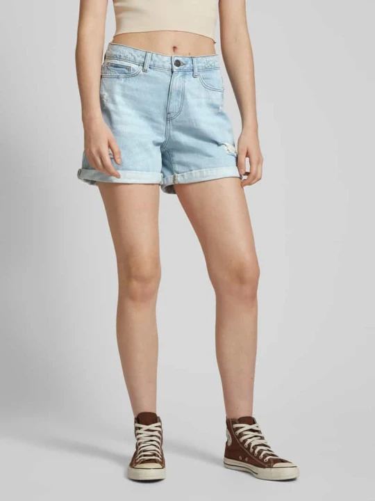 Zdjęcie produktu Szorty jeansowe z przetarciami model ‘SMILEY’ Noisy May Jasnoniebieski