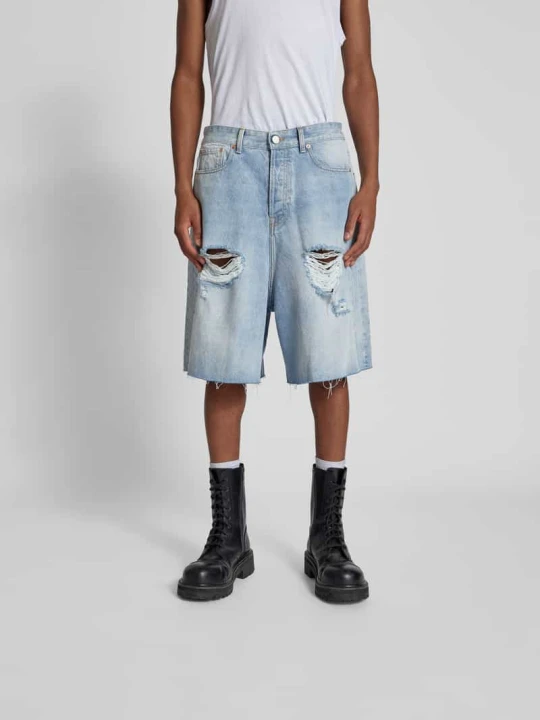 Zdjęcie produktu Szorty jeansowe z przetarciami Vetements Niebieski