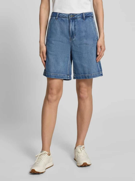 Zdjęcie produktu Szorty jeansowe z wpuszczanymi kieszeniami model 'Kamma' My Essential Wardrobe Niebieski