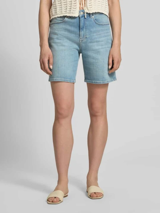 Zdjęcie produktu Szorty jeansowe z wpuszczanymi kieszeniami model 'Mari' Opus Jasnoniebieski