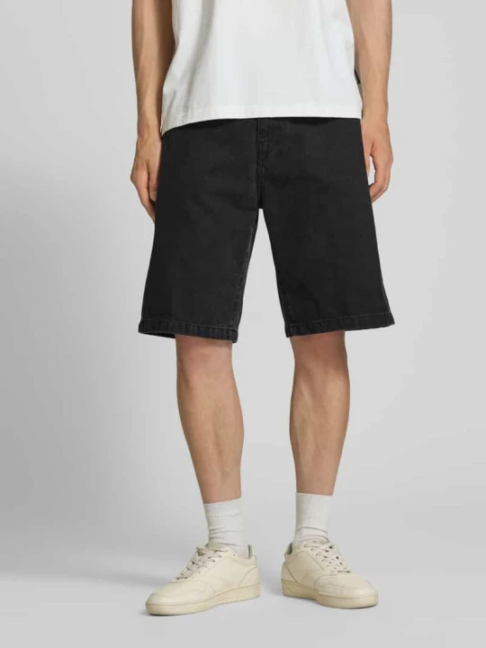 Zdjęcie produktu szorty jeansowe z wpuszczanymi kieszeniami model 'Robertson' Carhartt WIP Czarny