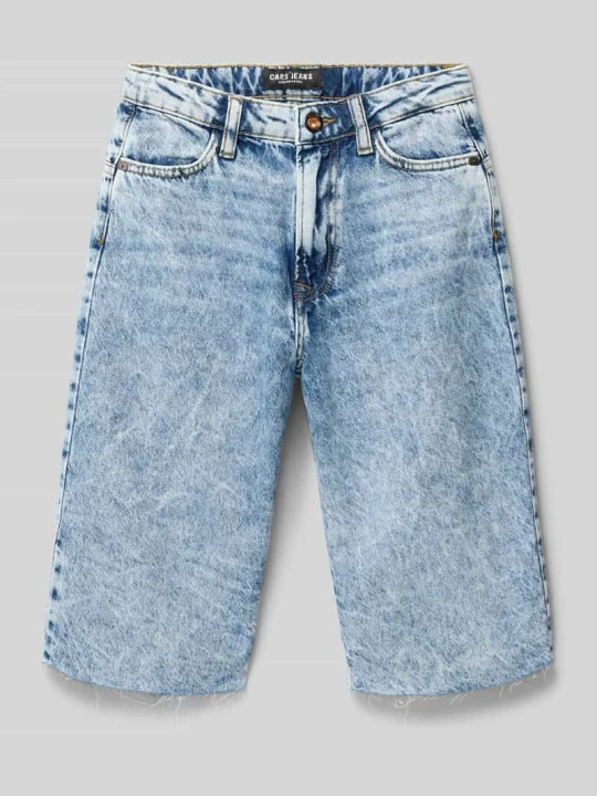 Zdjęcie produktu Szorty jeansowe z wysokim stanem i wpuszczanymi kieszeniami model ‘WAGO’ Cars Jasnoniebieski