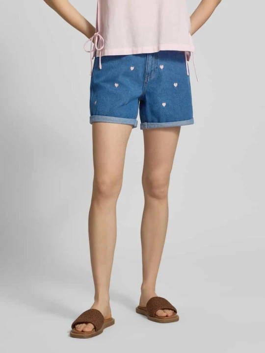 Zdjęcie produktu Szorty jeansowe z wysokim stanem z czystej bawełny model 'VEGA' Only Niebieski
