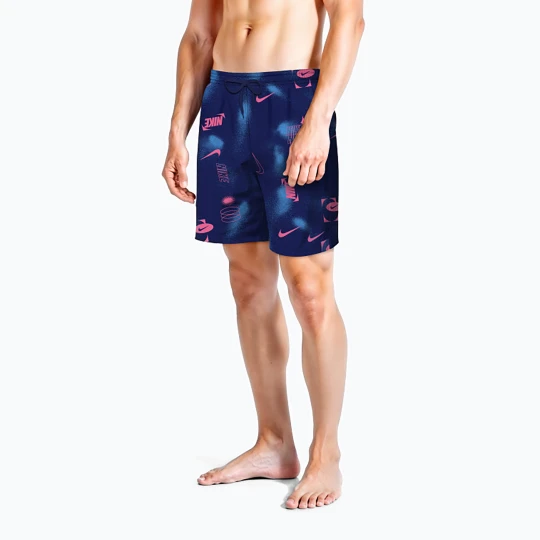 Zdjęcie produktu Szorty kąpielowe męskie Nike Multi Print 7" Volley midnight navy Granatowy