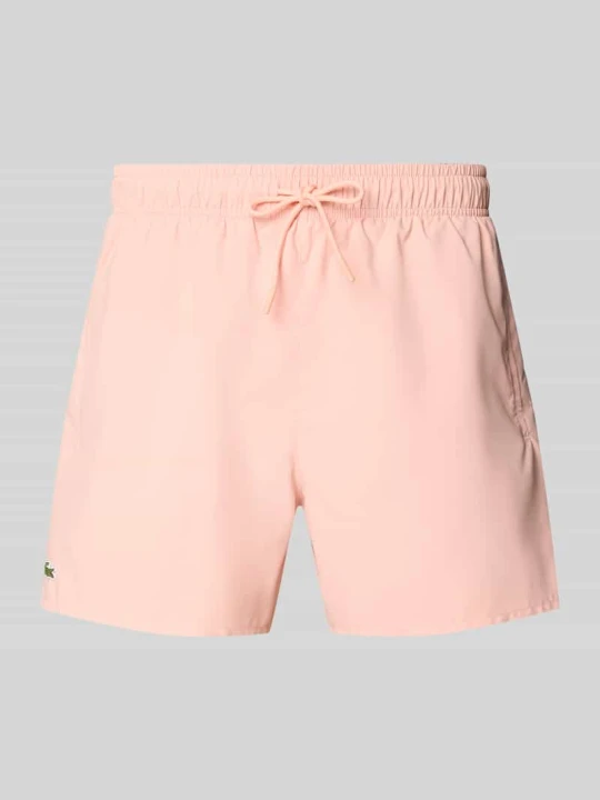 Zdjęcie produktu Szorty kąpielowe z haftowanym logo Lacoste Morelowy