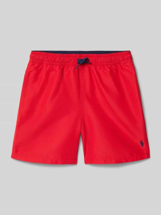 Zdjęcie produktu Szorty kąpielowe z haftowanym logo Polo Ralph Lauren Czerwony