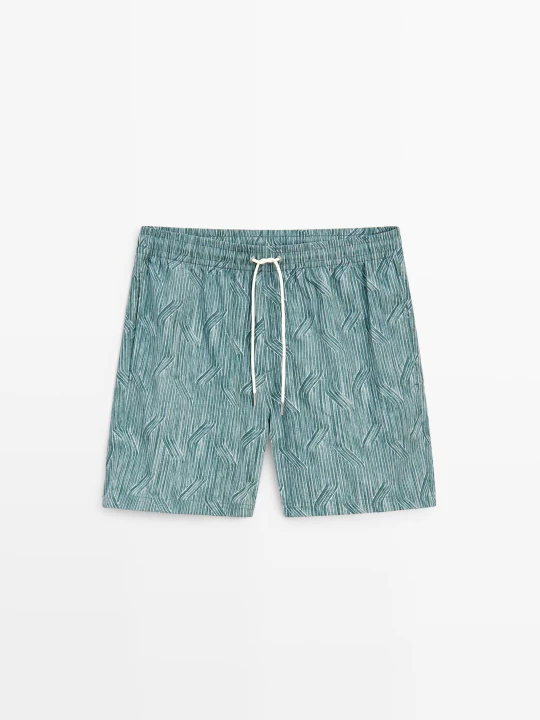 Zdjęcie produktu Szorty Kąpielowe Z Nadrukiem - Ziel. Wodny - Massimo Dutti - Male