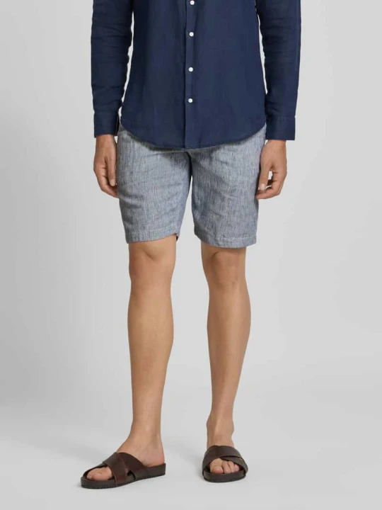 Zdjęcie produktu Szorty lniane o kroju regular fit z kieszeniami z tyłu Colours & Sons