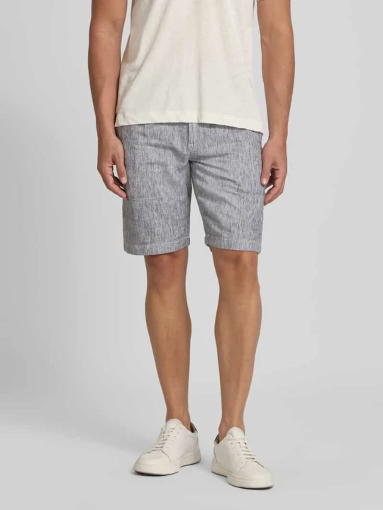 Zdjęcie produktu Szorty lniane o kroju regular fit z kieszeniami z tyłu Colours & Sons Ciemnoszary