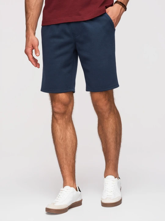 Zdjęcie produktu Szorty męskie strukturalne REGULAR FIT - granatowe V3 - Rozmiar: M Ombre Clothing