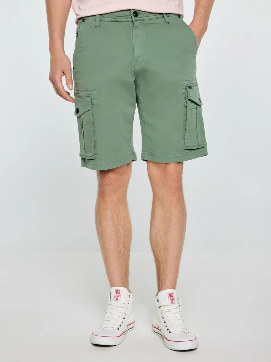 Zdjęcie produktu szorty męskie z kieszeniami cargo khaki morrise 303 Big Star ZIELONY