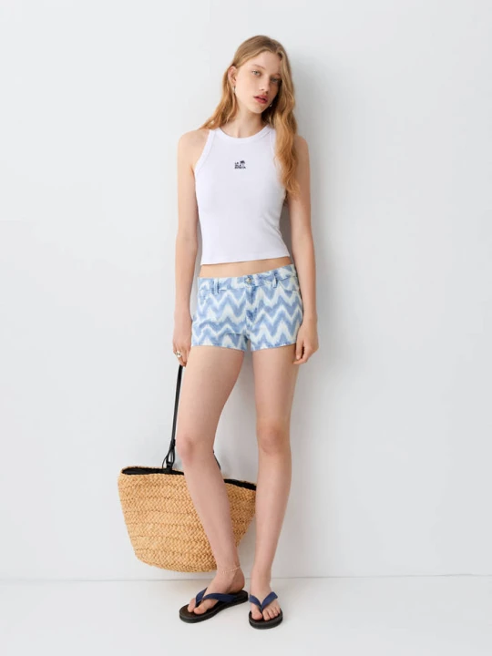 Zdjęcie produktu Szorty micro fit z niskim stanem błękitny - Teen - - MANGO TEEN