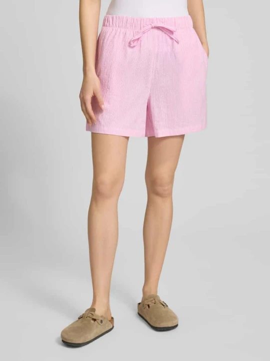 Zdjęcie produktu Szorty o kroju loose fit z czystej bawełny model 'AUGUSTA' Only Różowy
