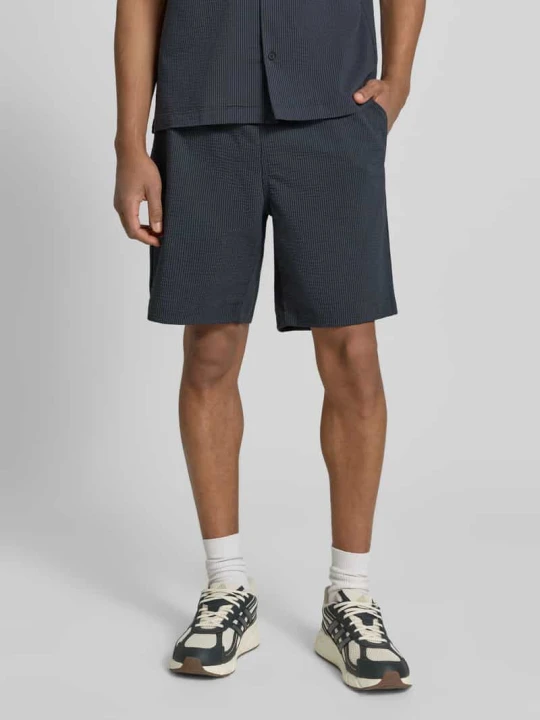 Zdjęcie produktu Szorty o kroju loose fit z mieszanki bawełny Lacoste Ciemnoniebieski