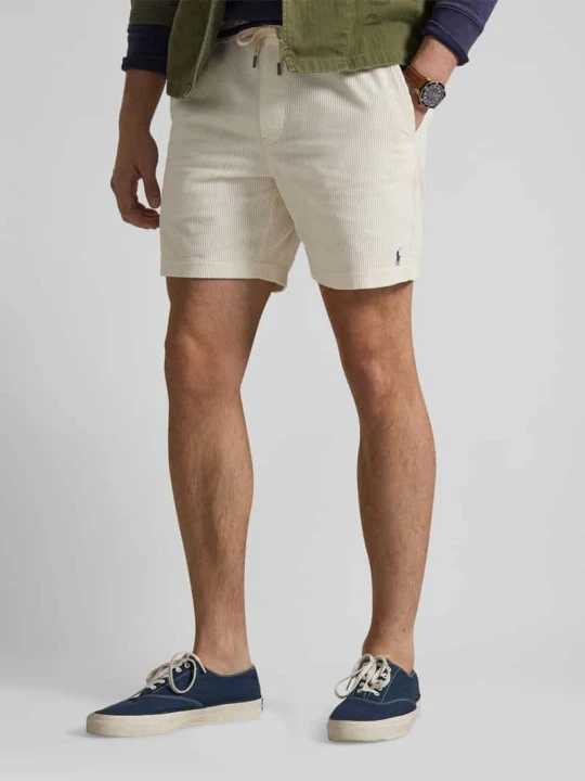 Zdjęcie produktu Szorty o kroju regular fit z aksamitu sztruksowego Polo Ralph Lauren Złamany biały