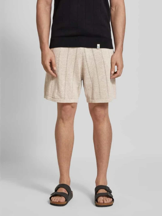 Zdjęcie produktu Szorty o kroju regular fit z ażurowym wzorem Colours & Sons Beżowy