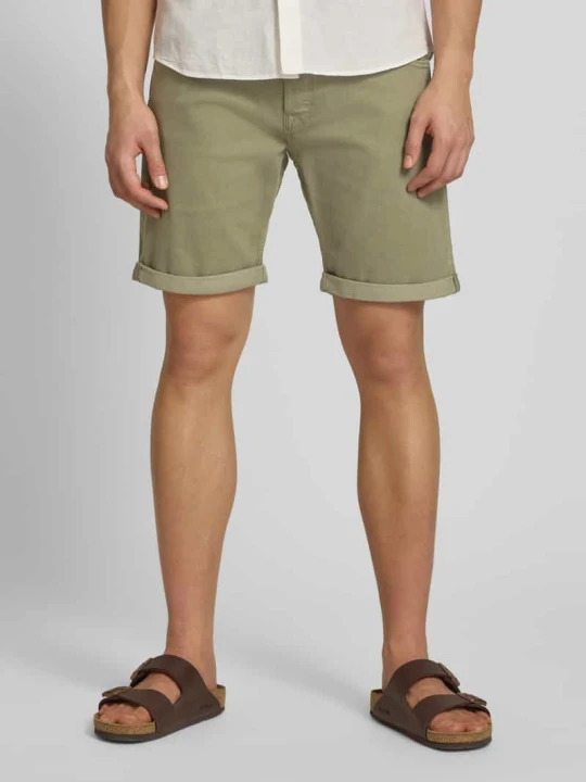 Zdjęcie produktu Szorty o kroju regular fit z brzegiem model 'RICK' Jack&Jones Oliwkowy