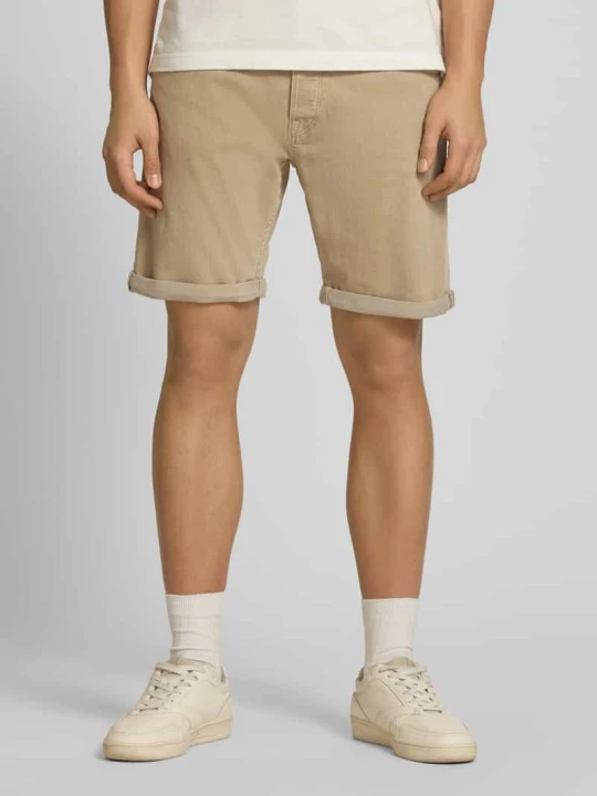 Zdjęcie produktu Szorty o kroju regular fit z brzegiem model 'RICK' Jack&Jones Beżowy