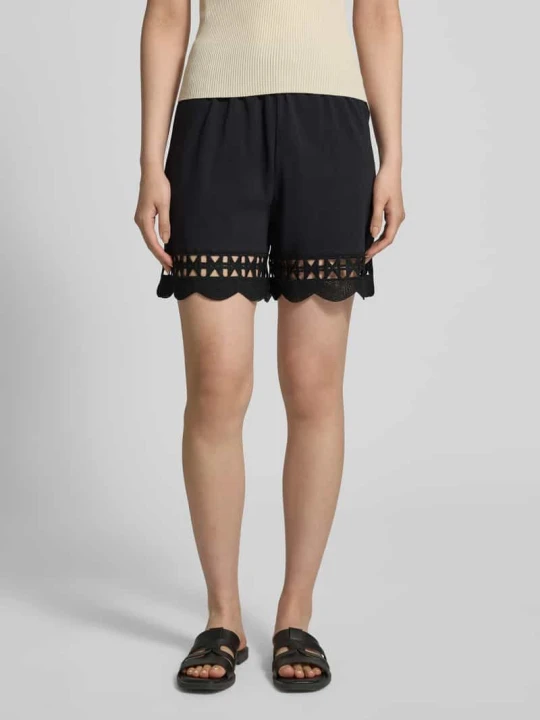 Zdjęcie produktu Szorty o kroju regular fit z czystej bawełny model 'GABBY' Vero Moda Czarny