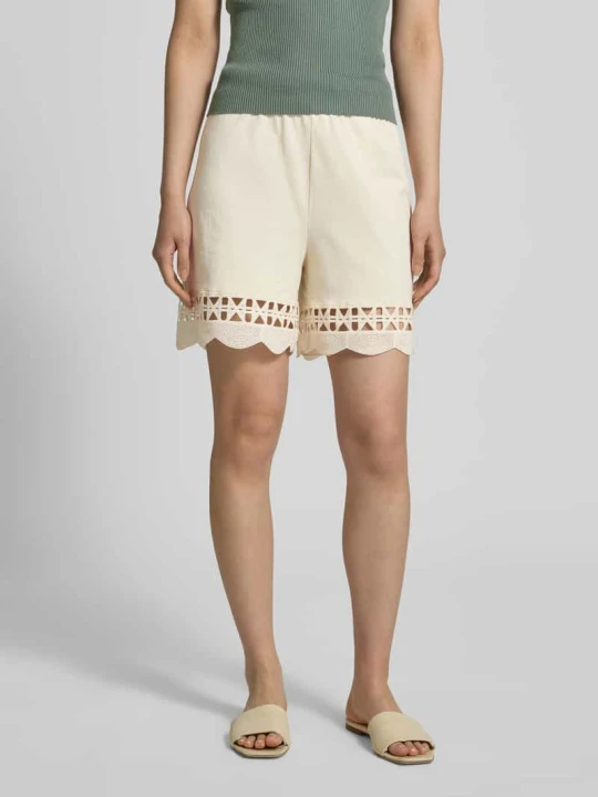 Zdjęcie produktu Szorty o kroju regular fit z czystej bawełny model 'GABBY' Vero Moda Beżowy