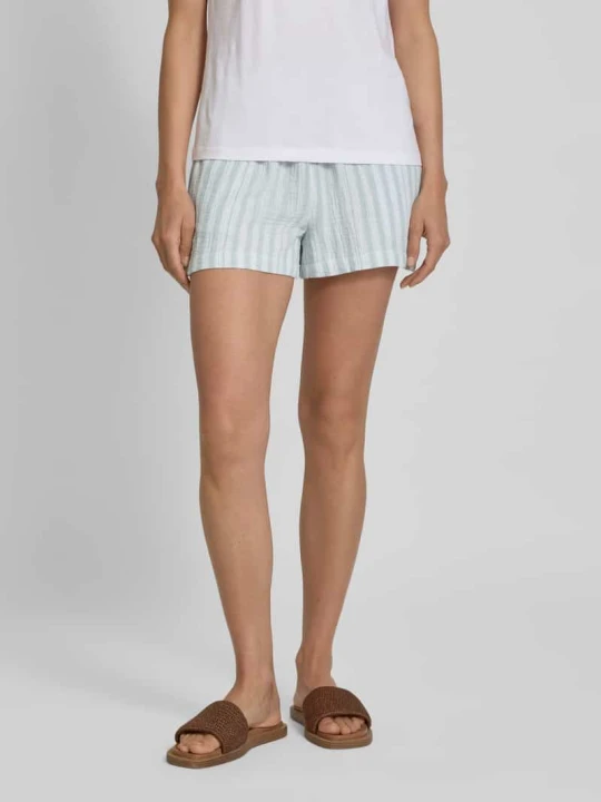 Zdjęcie produktu Szorty o kroju regular fit z czystej bawełny model ‘NANNA’ Vero Moda Trzcinowy
