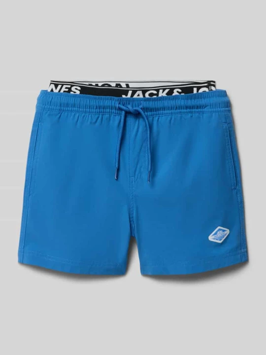 Zdjęcie produktu Krój regular fit kąpielówki z detalem z logo model 'Maui' Jack&Jones Królewski niebieski
