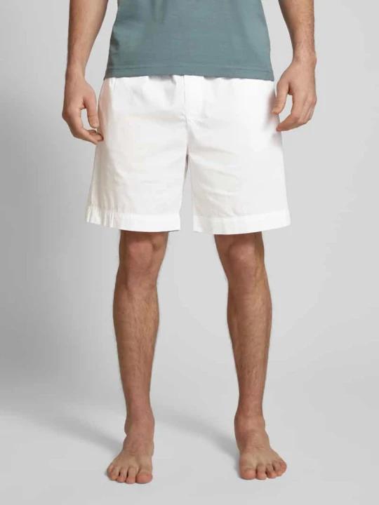 Zdjęcie produktu Szorty o kroju regular fit z elastycznym pasem z logo Calvin Klein Biały