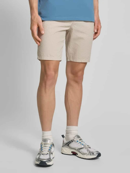 Zdjęcie produktu Szorty o kroju regular fit z fakturowanym wzorem model ‘LEO LIFE’ Only & Sons Beżowy