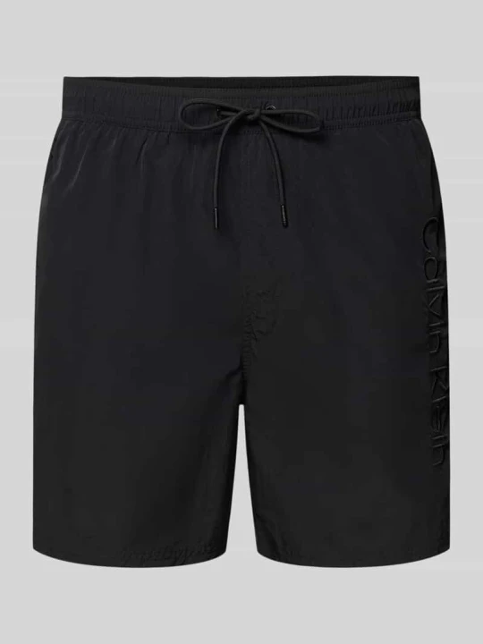 Zdjęcie produktu Szorty kąpielowe w kroju regular fit z tylną kieszenią Calvin Klein Czarny