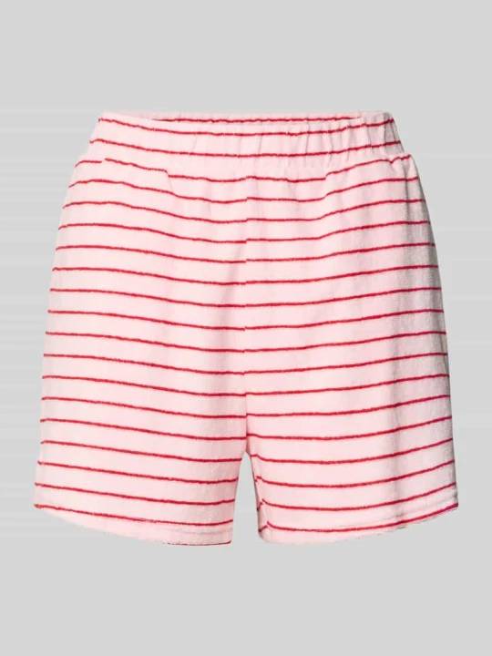 Zdjęcie produktu Szorty o kroju regular fit z mieszanki bawełny model 'KAY' Pieces Różowy
