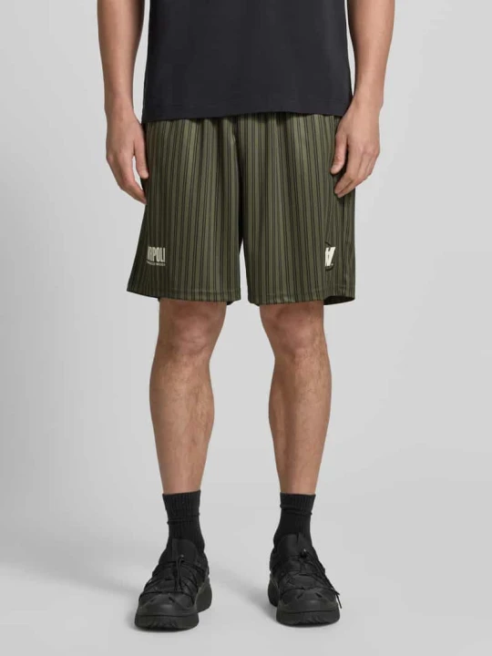 Zdjęcie produktu Szorty o kroju regular fit z nadrukiem z logo model 'Lama' Wood Wood Khaki