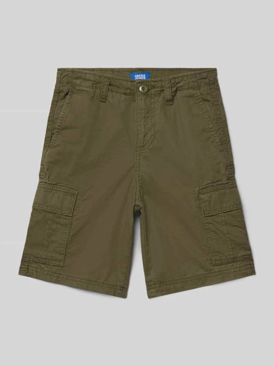 Zdjęcie produktu Szorty o kroju regular fit z naszywką z logo model 'Cole' Jack&Jones Oliwkowy