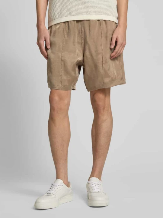 Zdjęcie produktu Szorty o kroju regular fit z przeszytym kantem model ‘Ravis’ Hugo Jasnobrązowy